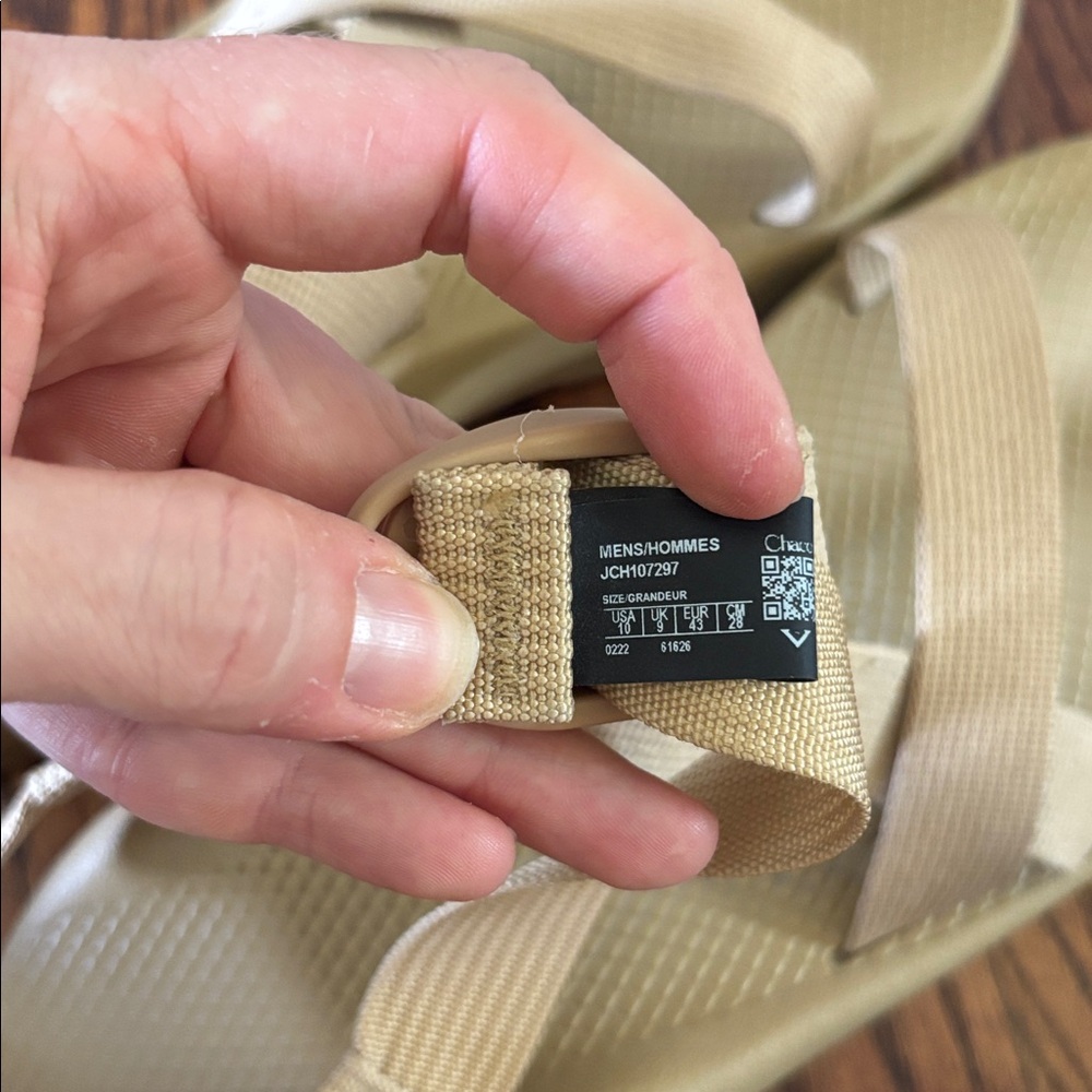 Chaco Men’s Z/1 Classic Adjustable Strap Sandal, Size 10, Tan/Beige - Picture 6 of 7